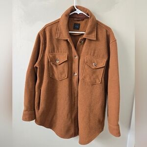 RDI Brown Oversized Shacket Womens Size Large